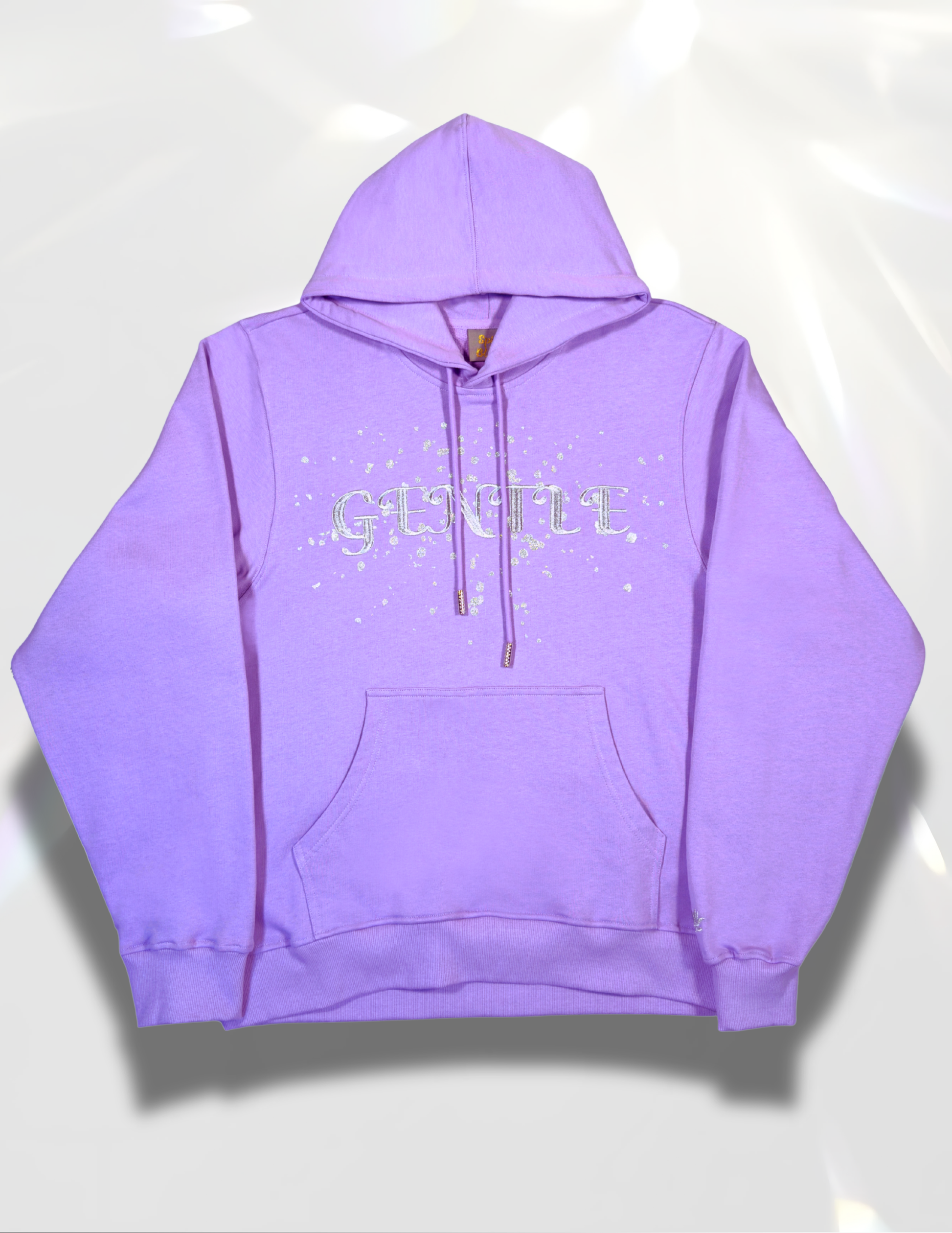 Lilac Gentle silver print and embroidery hoodie – Gentle Collection Spicy Bloom