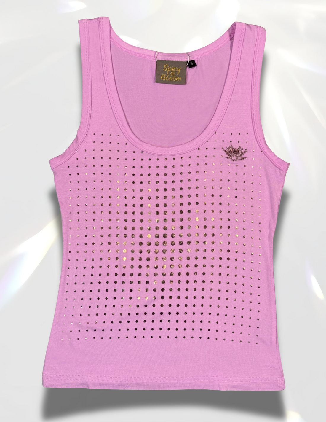 Women’s metallic tank top – Spicy Bloom glitter top