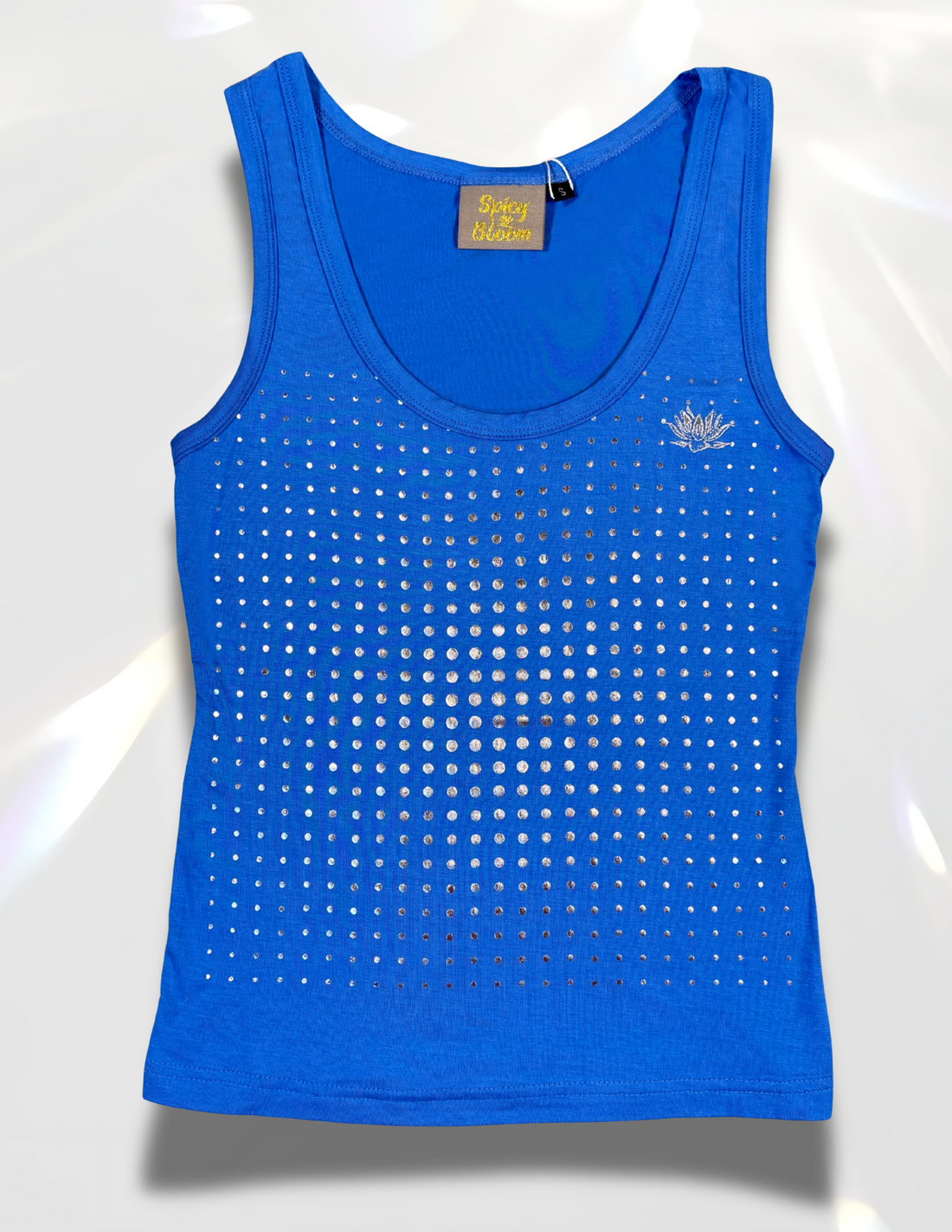 Women’s metallic tank top – Spicy Bloom glitter top