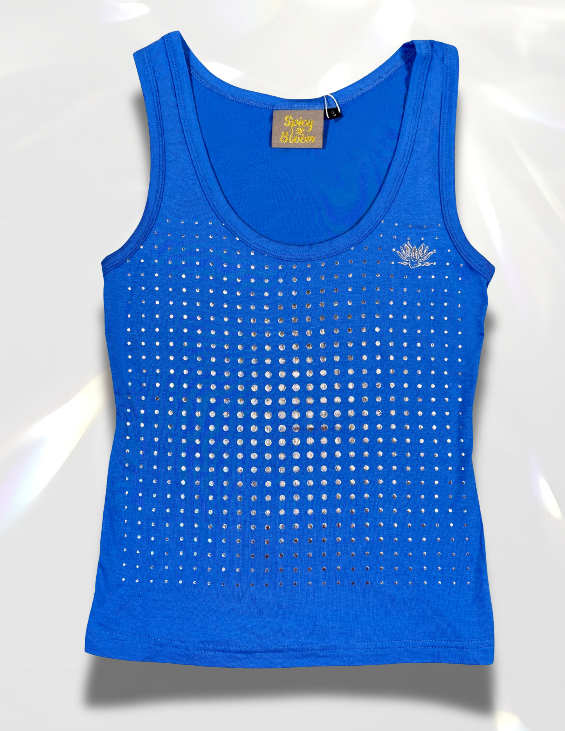 Women’s metallic tank top – Spicy Bloom glitter top