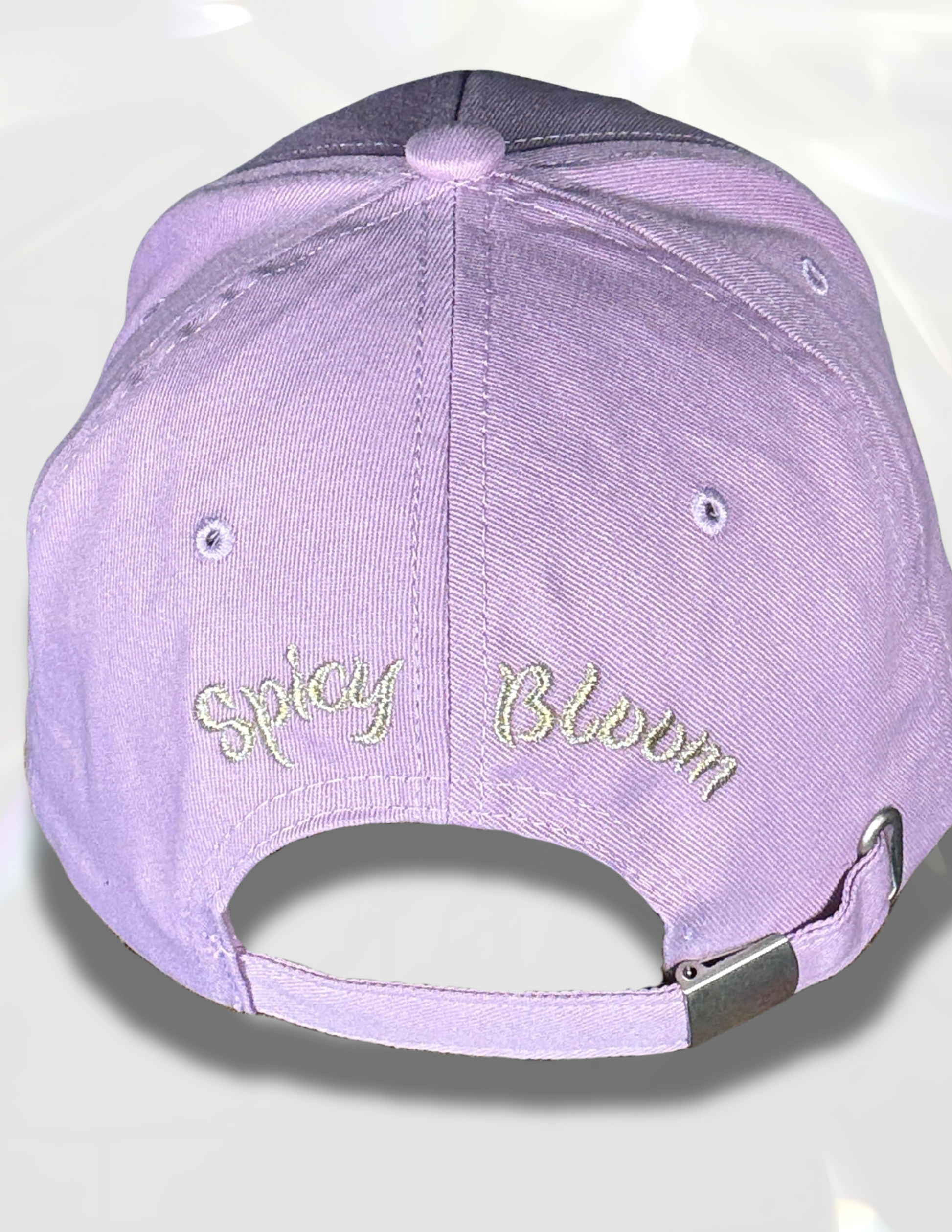 Spicy Bloom gold spicy bloom embroidered cotton hat back view