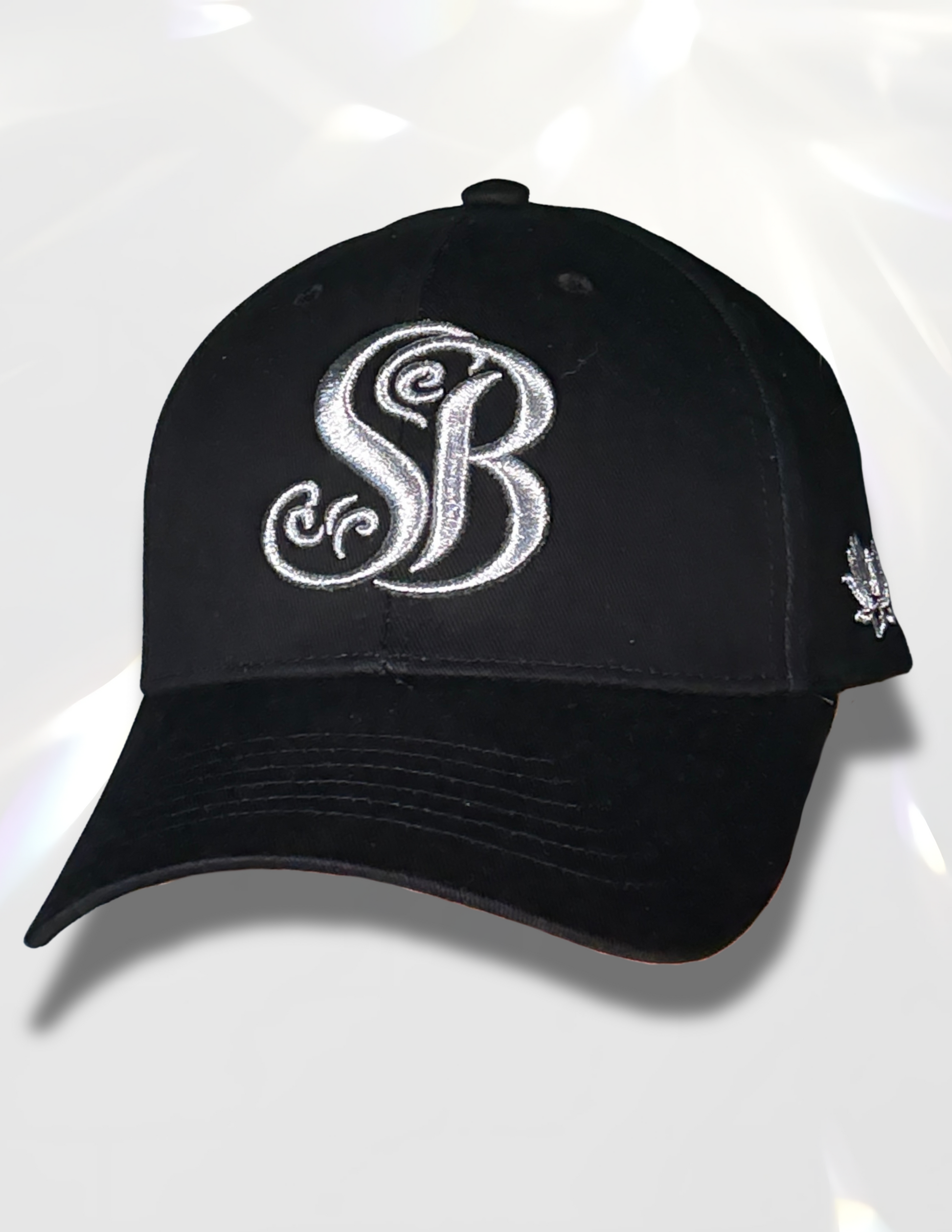 Spicy Bloom Silver Hat – women’s metallic embroidered SB cap 