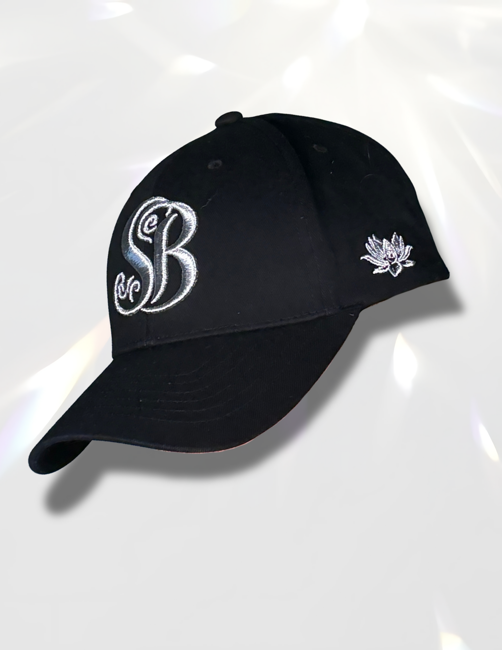 Spicy Bloom Silver Hat – women’s metallic embroidered SB cap