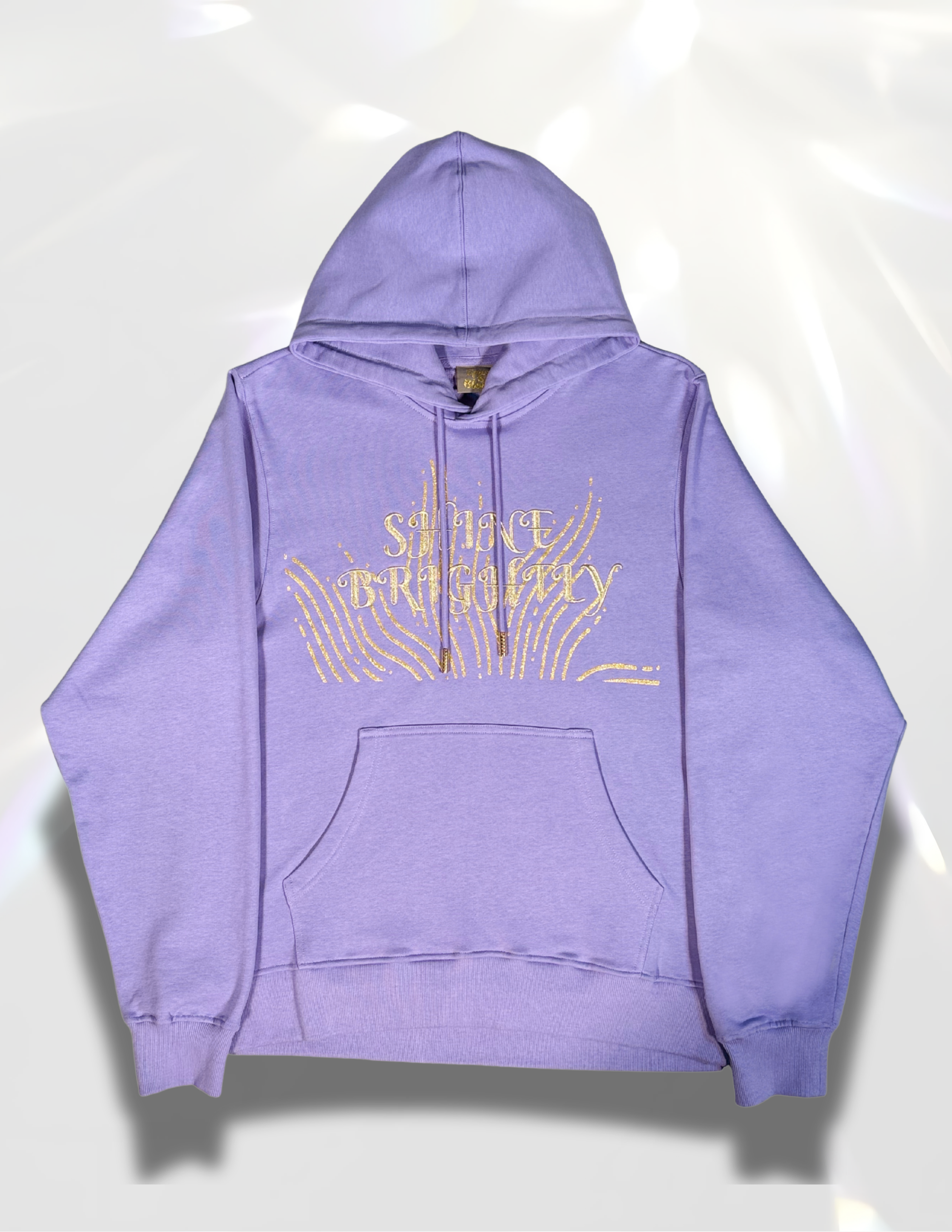 Shine Brightly Oversized Hoodie – gold glitter crewneck by Spicy Bloom