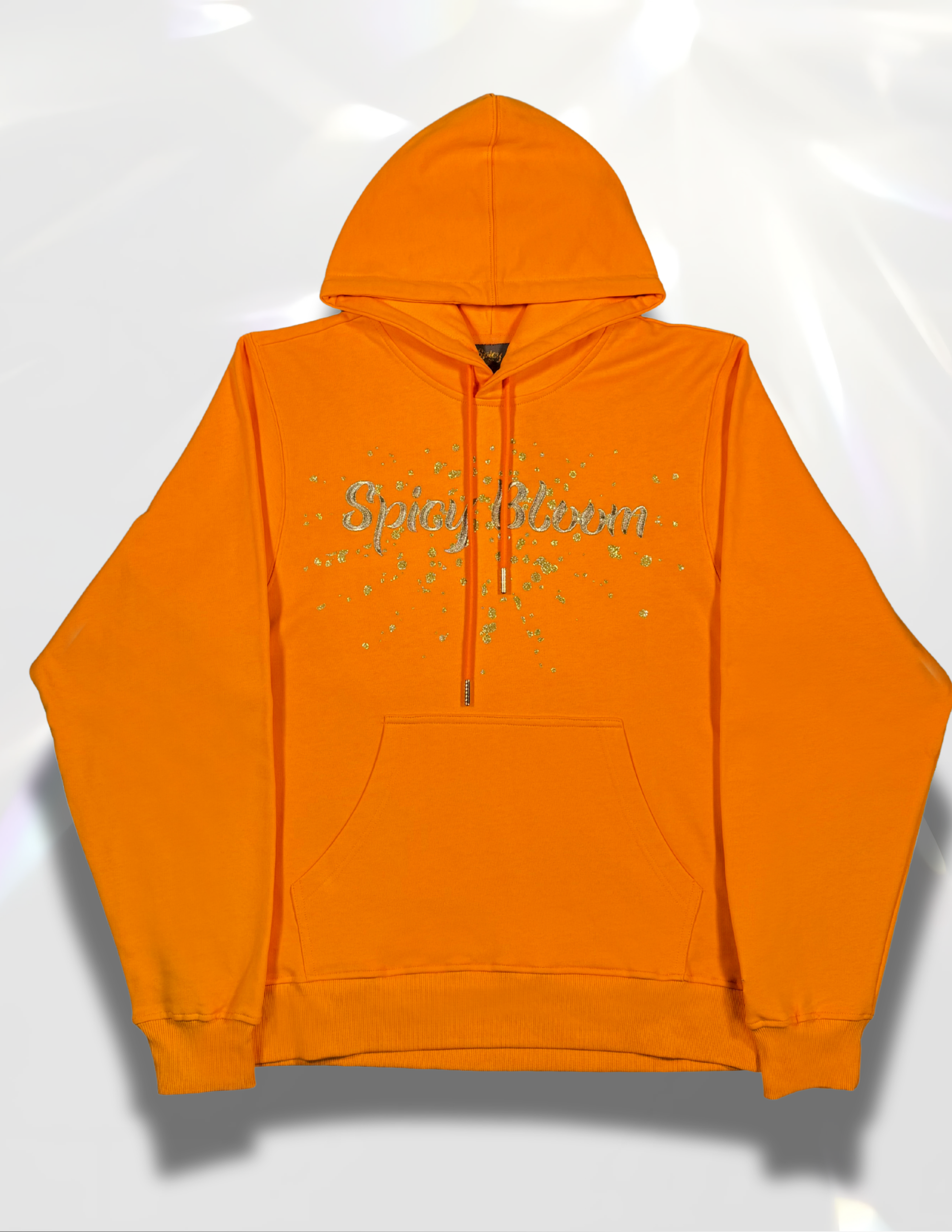 Spicy Bloom Signature Gold Print Oversized Hoodie