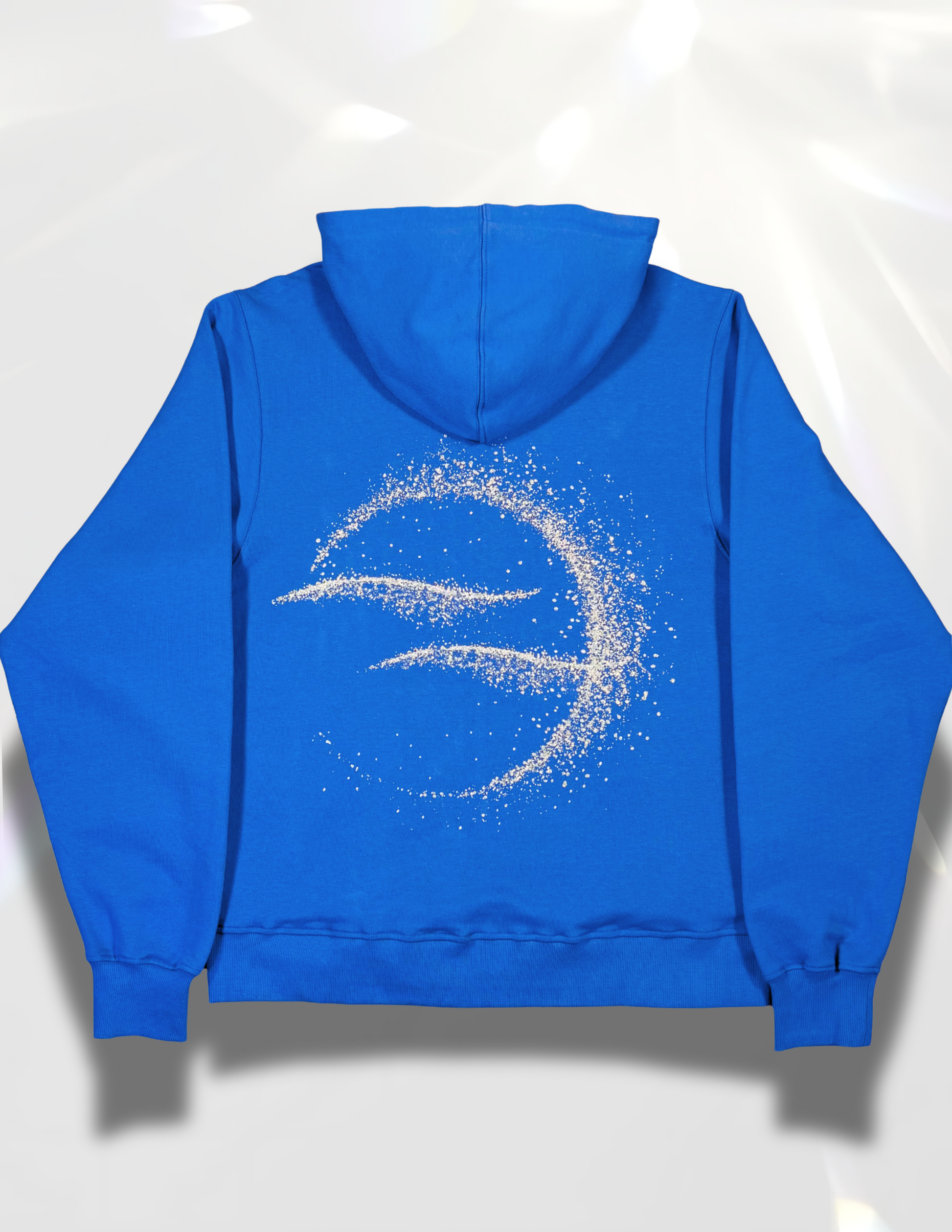 Silver glitter print royal blue hoodie  by Spicy Bloom 